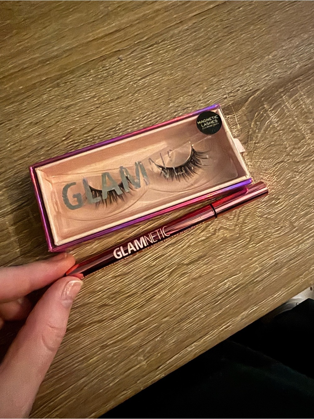 GLAMnetic Magnetic Lashes with Rose Gold Applicator Pen - Black
